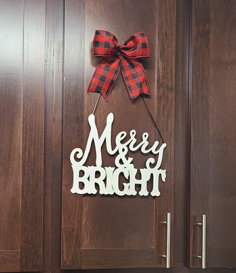 Merry and Bright Christmas kitchen decor