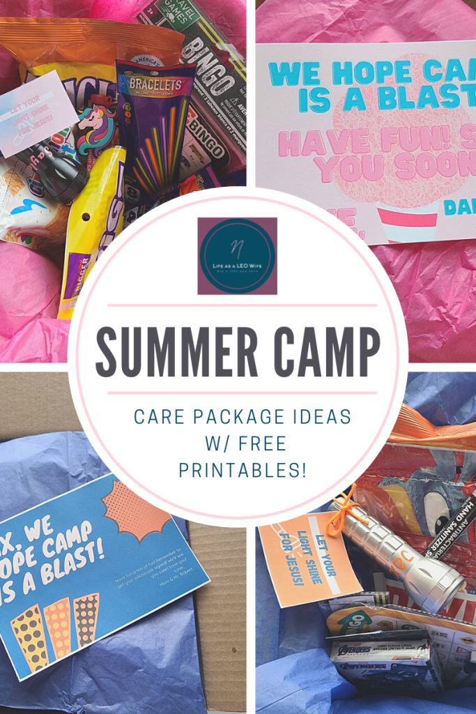 Summer camp care package Pinterest image