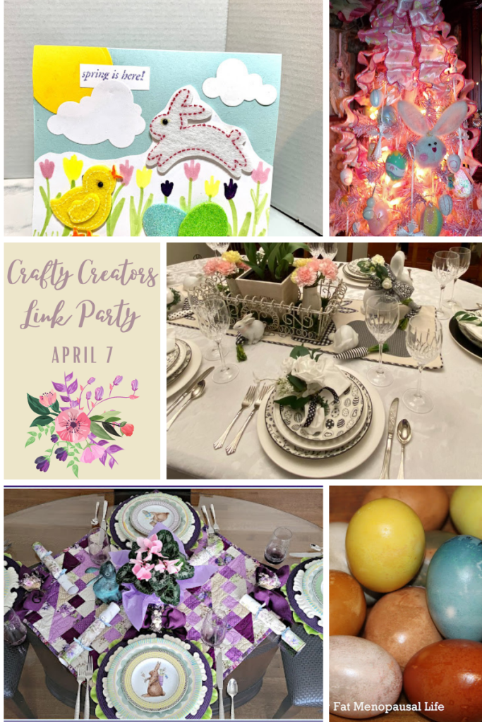 Collage of Crafty Creators Link Party features for April 7.