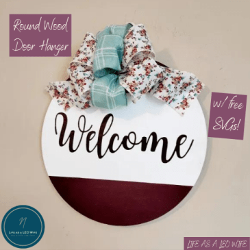 Round Wood Door Hanger: Tutorial & FREE Designs to Use!