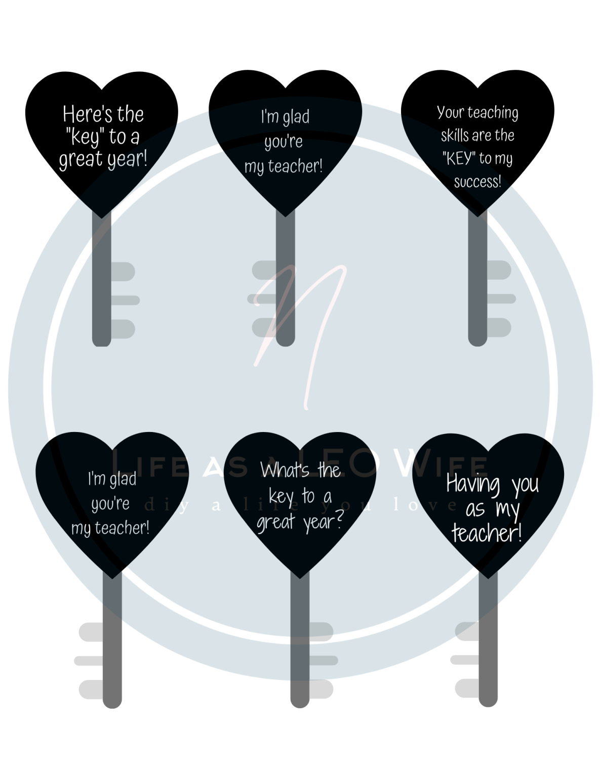 Back to School Teacher's Gift Idea: Keychain &amp; Free Printable &amp; Cut ...