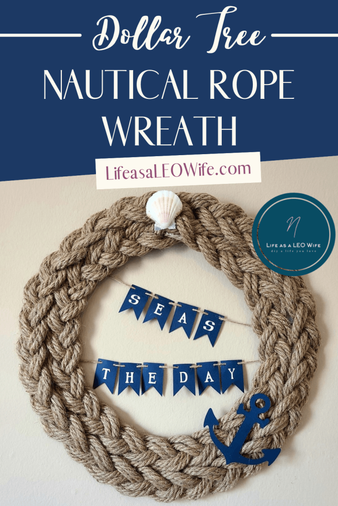 Nautical rope wreath Pinterest image