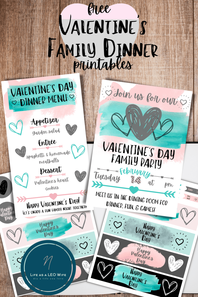 Valentine's Family Dinner &amp; Fun with Free Printable &amp; Ideas - Life as a ...