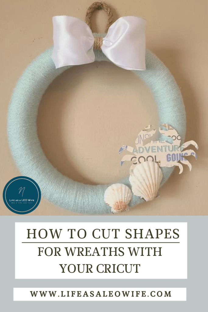 How to cut shapes for wreaths with your Cricut Pinterest image