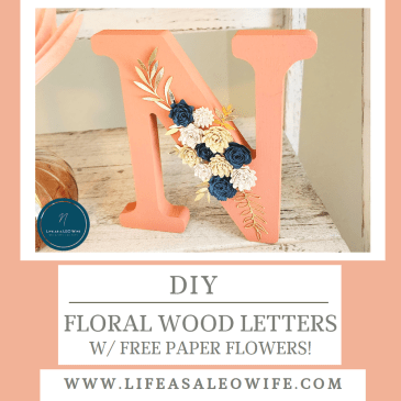 Wood letter with paper flowers featured image