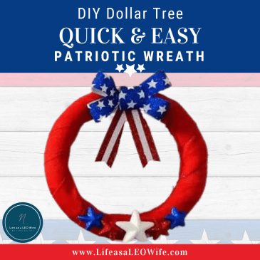 Quick and easy patriotic wreath featured image.
