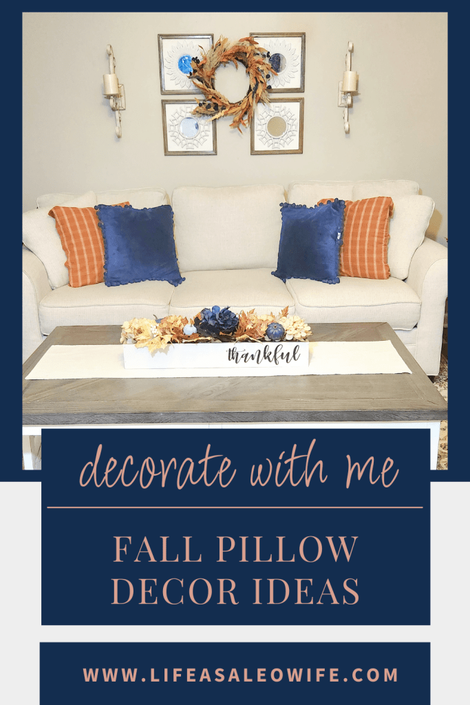 Fall pillows Pinterest image