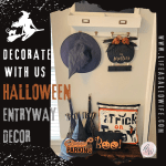 Halloween entryway decor featured image.