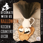Halloween kitchen countertop decor featured image.