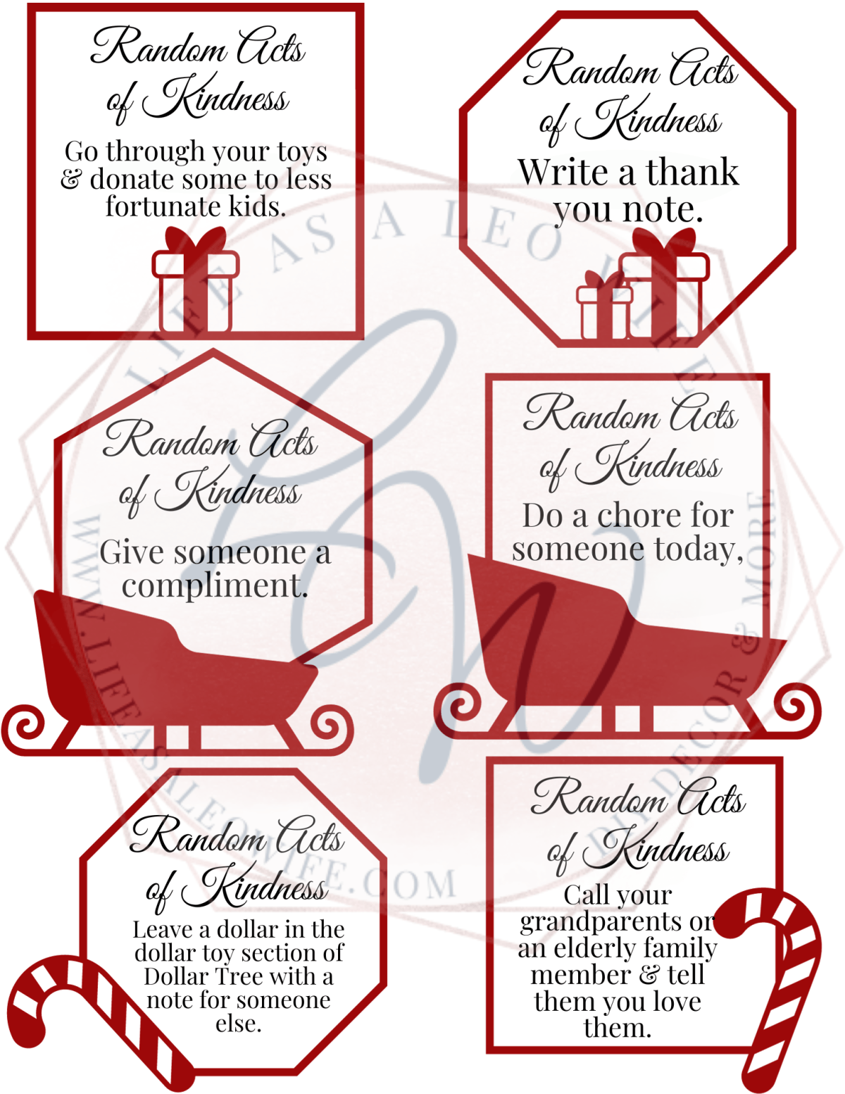 Free Printable Letter From Santa & Random Acts of Kindness - Life as a ...