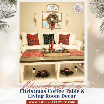 Christmas coffee table decor featured image.