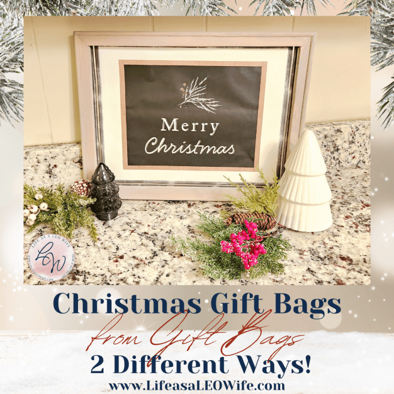 Christmas Gift Bag Wall Art Tutorial Affordable Christmas Decor!