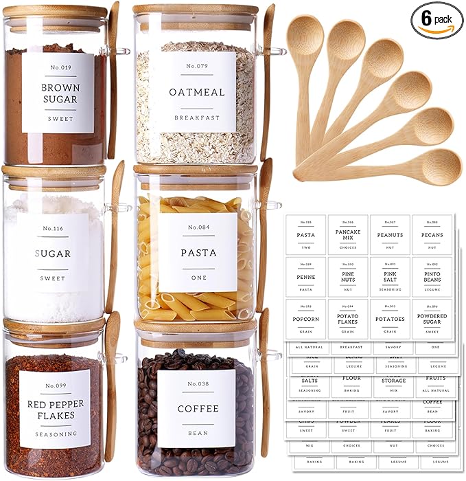 Glass jar set of 6 from Amazon.