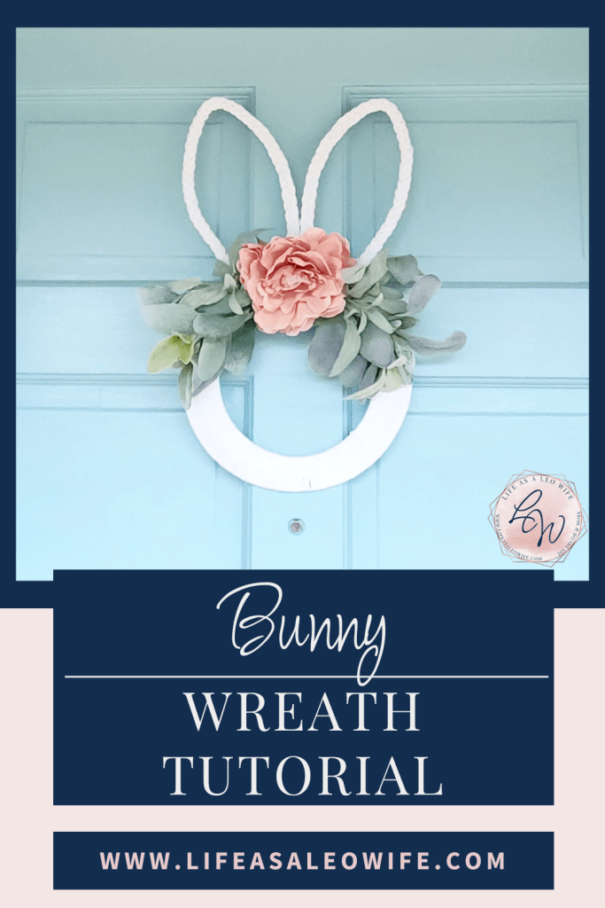 Bunny wreath Pinterest image.