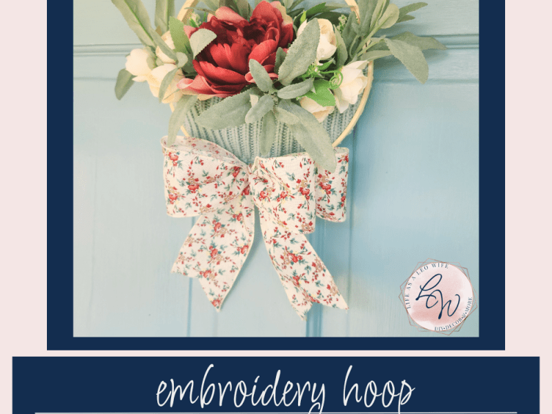 Embroidery Hoop Pocket Wreath Tutorial