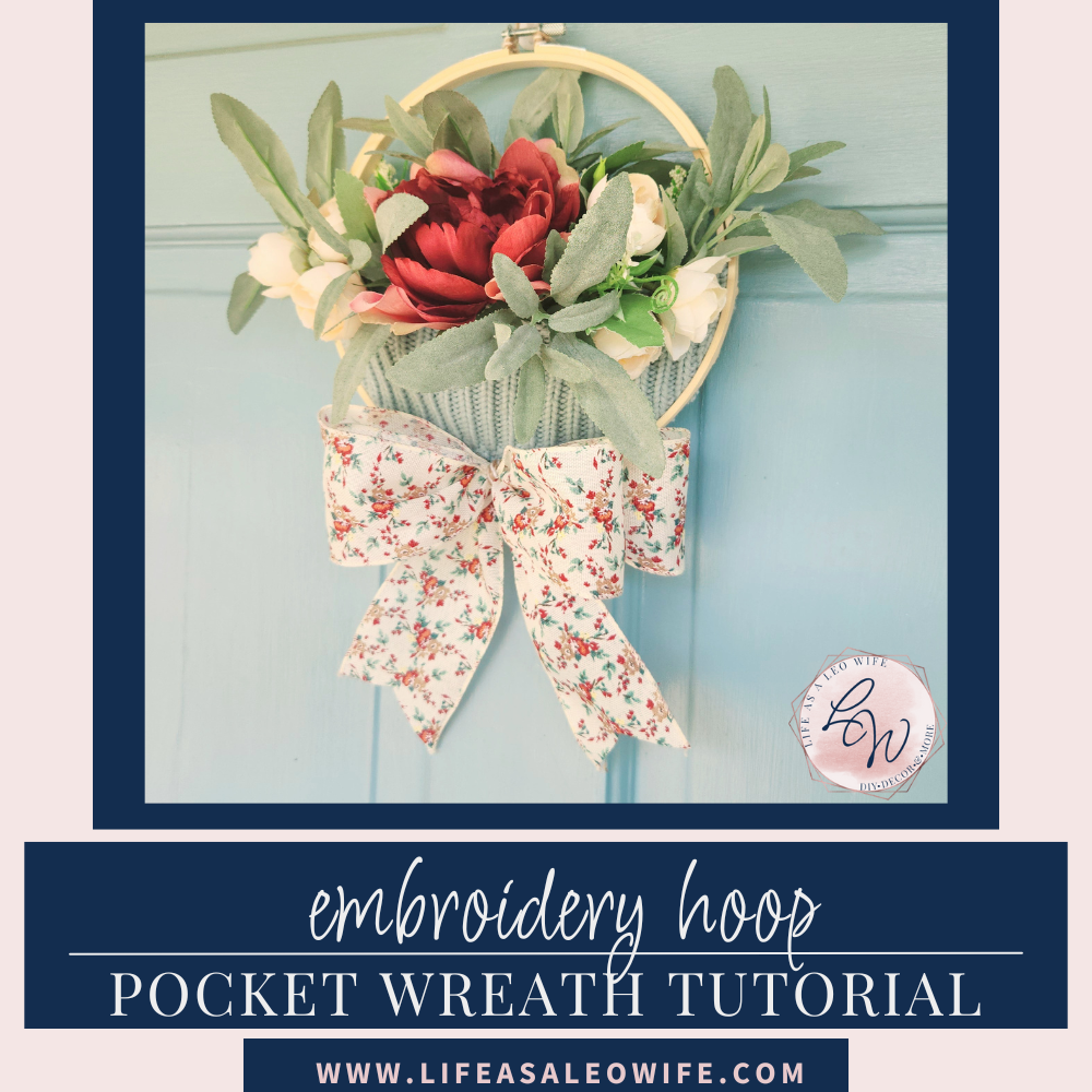 Embroidery Hoop Pocket Wreath Tutorial